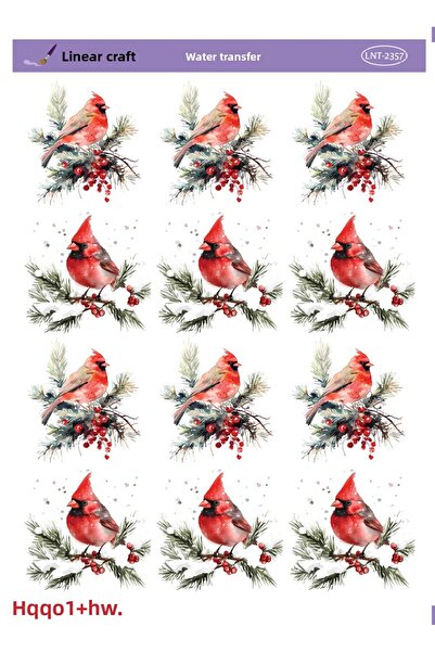 LİNEART New Year's Water Transfer No:2357-25X35Cm