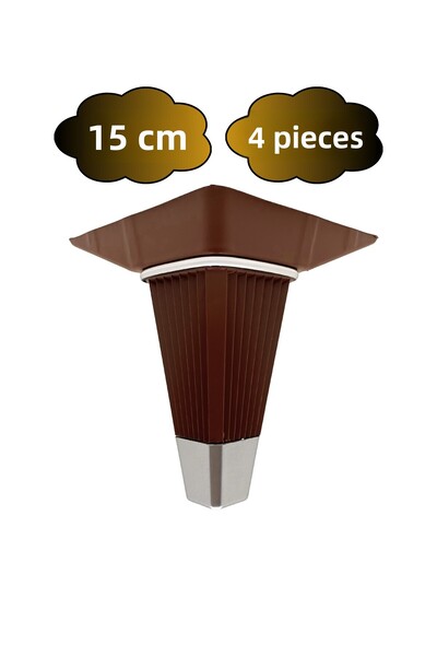 DSYapıAksesuar Picioare din plastic Irem Brown Chrome 15cm pentru mobilier, m...