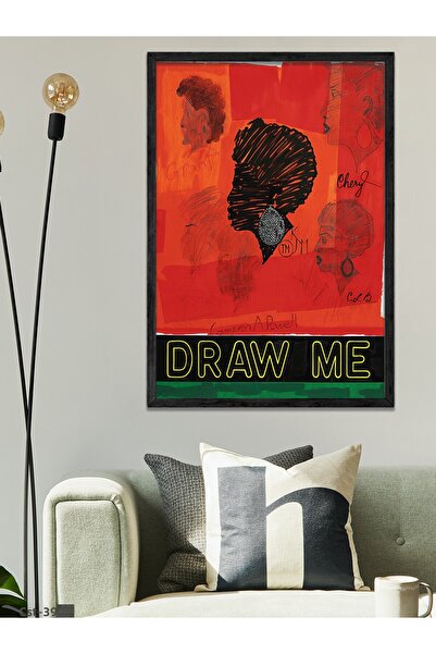 CeSht Draw Me Tablo dintr-o bucată cu rama din lemn negru