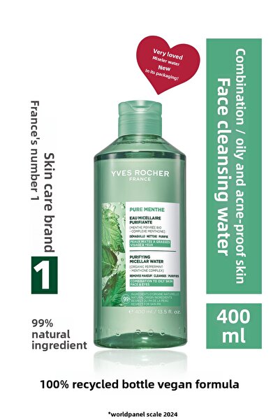 Yves Rocher Micellar Makeup Cleansing Water - Combination, Oily, Prone Skin -...