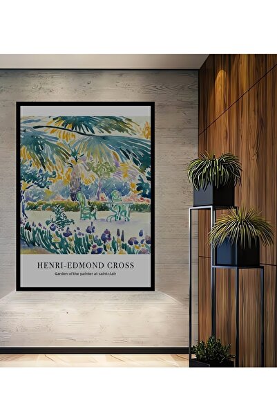 Teona Ahşap Tablou decorativ din lemn dreptunghiular Henri Edmond Cross Aspect cadru de grădină