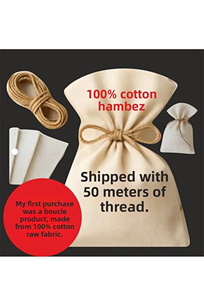 ilkadimbuklet 50 قطعة من القماش القطني 100%، عرض 10 سم، ارتفاع 15 سم، يتم شحن...