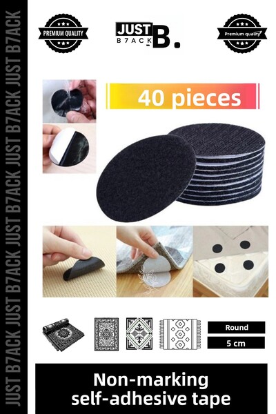 b7ack # Carpet Tape Self-Adhesive Non-Marking Washable Carpet Anti-Slip 40-Pa...