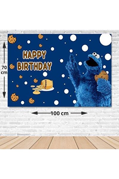 Parti Dükkanım لافتة عيد ميلاد إلمو بدون صورة 70*100 سم