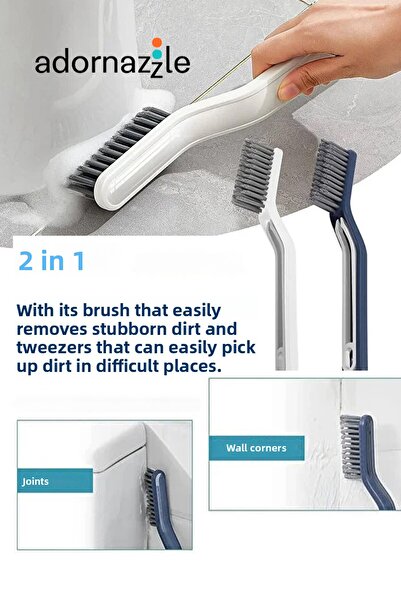 adornazzle Multi-Functional Cleaning Brush, Bathroom, Balcony Brush, Brush for Cleaning between Tiles