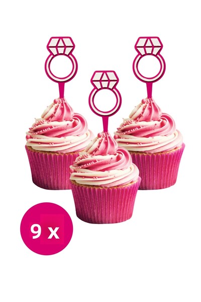 DECOROMA 6 bucăți de decorare pentru cupcake (BACHELORETTE BACHELOR PARTY) - ...