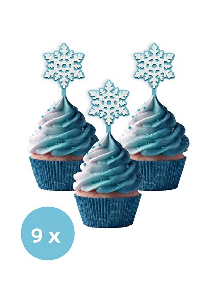 DECOROMA 6 bucăți de decorațiuni pentru cupcake cu tematică Frozen (ZI DE NAȘ...