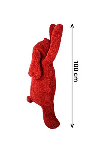Özgüner Oyuncak 100 cm Rabbit: Giant and Soft Sleeping Companion for Children, Red