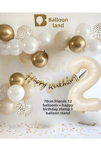 BALON DİYARI 2 ani Folie 12 baloane banner 7 piese stand set de aniversare elite