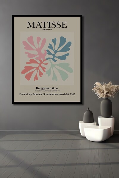 Teona Ahşap Tablou decorativ din lemn dreptunghiular Matisse Papiers Decoupes...