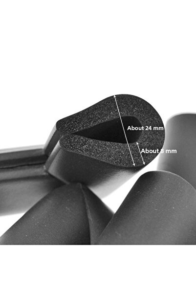 Evokids (2 Meters U Type Edge + 4 U Corners) Black U Type Edge Protector