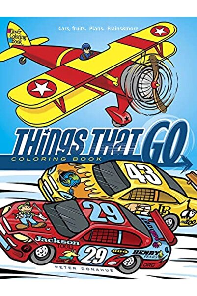 Dover كتاب تلوين الأشياء التي تتحرك السيارات والشاحنات والطائرات والقطارات وأكثر!