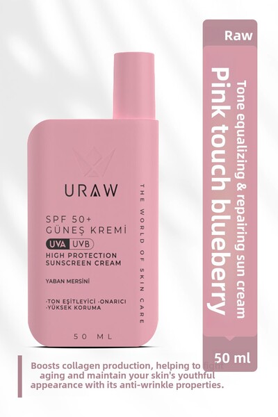 Uraw Pink Touch Blueberry - Pink Based Tone Equalizing Sunscreen Cream