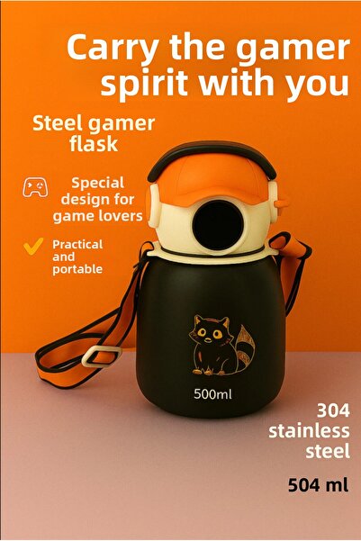 sonnenflügel قارورة ماء رياضية من الفولاذ المقاوم للصدأ سعة 500 مل مع شفاطة ل...