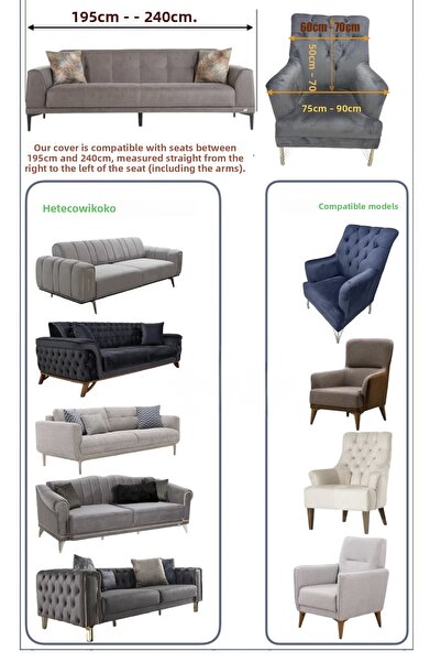ÖZMAKAN Sofa Cover, Seat Cover 3.3.1.1