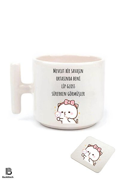 FenerciHediyelik كوب بمقبض على شكل حرف T مطبوع عليه "هم رأوا أنهم يقودونني" ف...