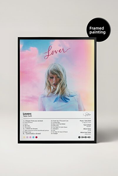 House Gorgeous Pictură cu poster Spotify cu design de album Taylor Swift Lover