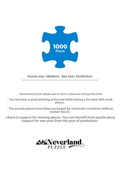 Neverland 2 Pcs 1000 Piece Puzzle - Istanbul Evening and Santorini