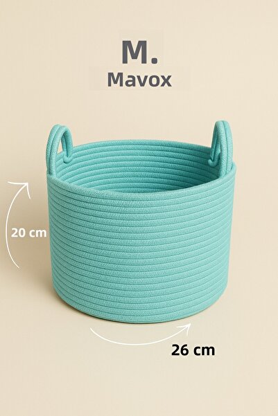 MaVaux سلة من الجوت المنسوج يدويًا مقاس 20 × 26 سم - سلة تخزين مزخرفة، متعددة...