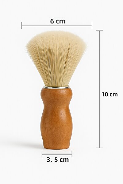 mirenza cosmetic Βούρτσα ξυρίσματος για γένια με ξύλινη λαβή τύπου Barber - Κλασική βούρτσα για γένια