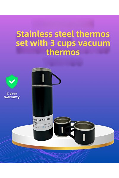 MAU CAT Steel Thermos Cup Set |   500 ml Capacity, Non-Slip Base, Gift Boxed