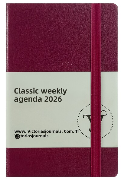 Victoria's Journals Classic 2026 Weekly Pocket Diary A6 (9X14 cm) Hard Cover.