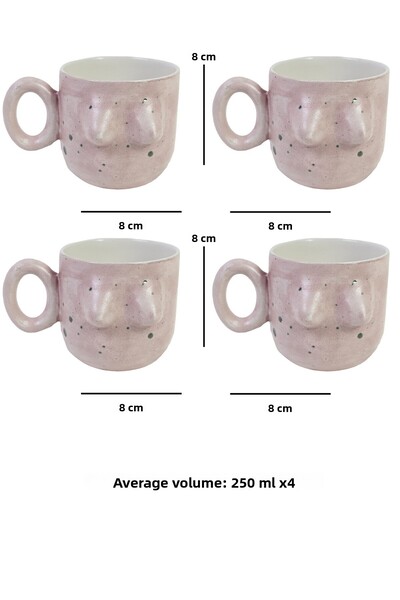 Hulganz Handmade Ceramic Artistic Glazed Mug Female with Nipples / Breasts Tea Coffee Cup Mug Cup