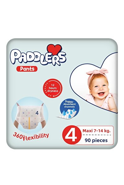 Paddlers Diaper Panties Size 4 Maxi 90 Pieces (7-14 kg) Extra Opportunity Package