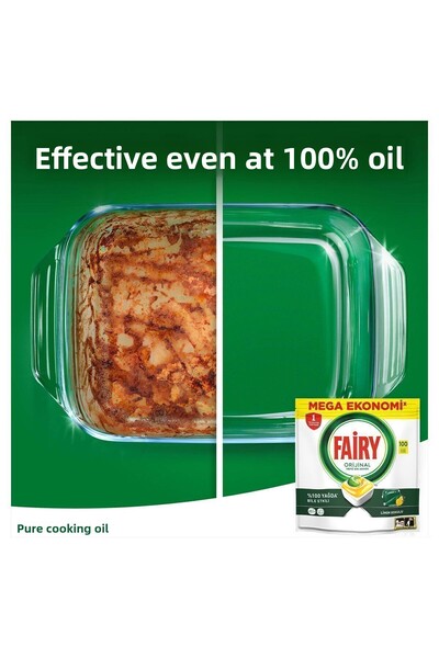 Fairy All in One Dishwasher Capsule Lemon Scented 100 Washes