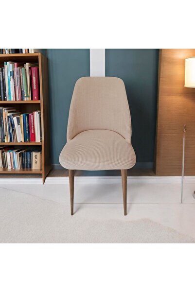 NEFİS HOME Buyok غطاء كرسي بيضاوي، غطاء كرسي ليكرا، قابل للغسل، مرن قطعة واحدة