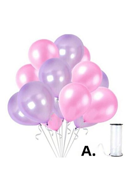 Generic Brand Pink - Lilac Metallic Balloon 20 Pieces