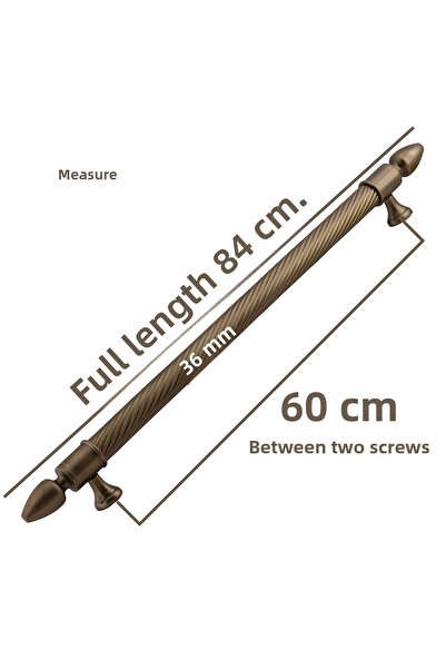 Badem10 Kubbe Antique 60 cm Door Pull Handle Holding Handle Handlebar Steel Exterior Door Handle Sliding Door Luxury Model