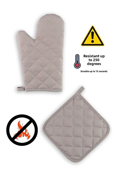 sevilya قفاز فرن مقاوم للحريق ومقبض فرن (1 قفاز 1 مقبض)