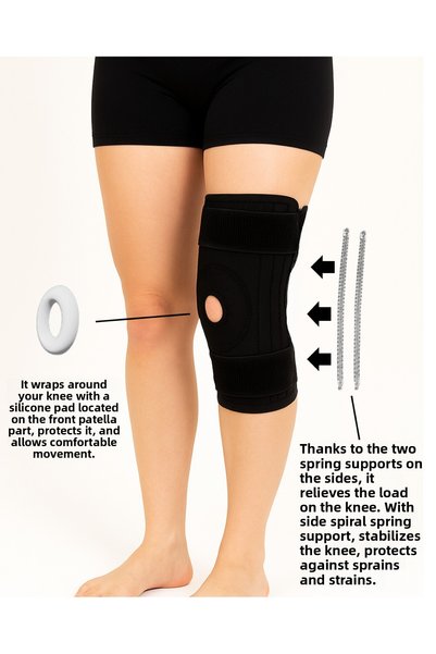 supportive Knee Brace with Patella and Ligament Support, Meniscus, Knee,