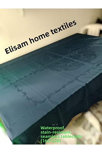 Elisam Liquid-Proof, Stain-Resistant, Worry-Free Tablecloth (Dark Blue)