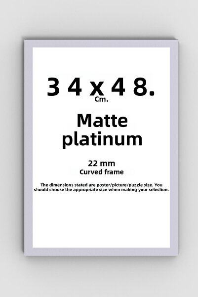 AtlasSG Puzzle Frame 22 mm 34X48 cm (1000 Pieces 1000 Pieces) Matte Platinum