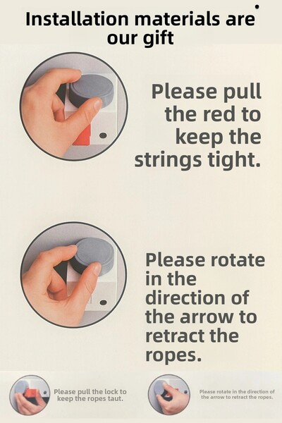Eco Lounge Ergonomic Clothesline 5 Meters 5 Ropes, High-Quality Ropes, Pull First Then Fix, Installation Included