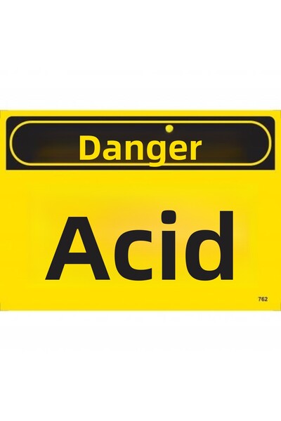 INURA GLOBAL علامة تحذير حمض الخطر 25x35 كود: 762