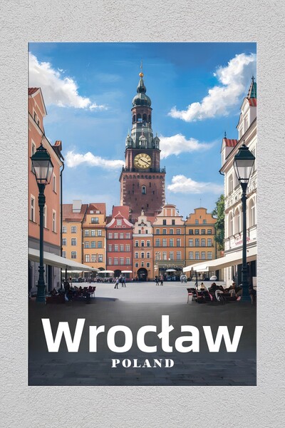 Lucena Pictură decorativă de perete vintage din metal imprimat Wroclaw Polonia