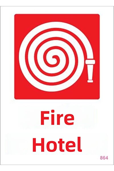 INURA GLOBAL علامة تحذير خرطوم الحريق 25x35 الكود: 864