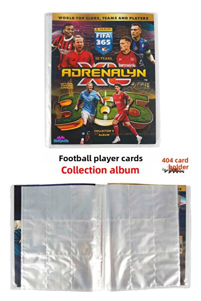 hediyecik ألبوم بطاقات لاعبي كرة القدم بانيني، ألبوم بطاقات للعب، يتسع لـ 540...