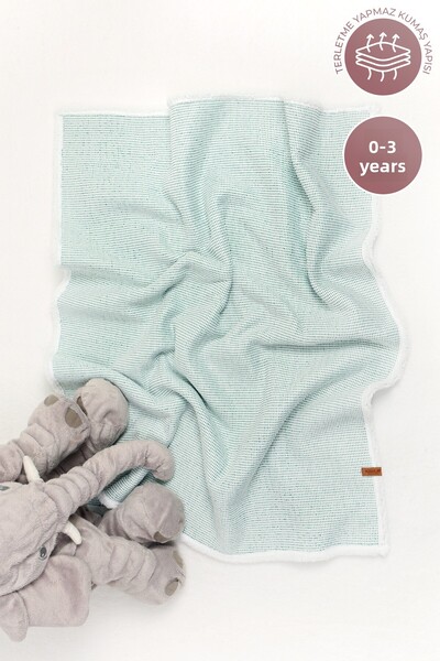 HAMUR Pouf Baby Kids Blanket 100X120 cm Sheep Hair Blanket Alize Green