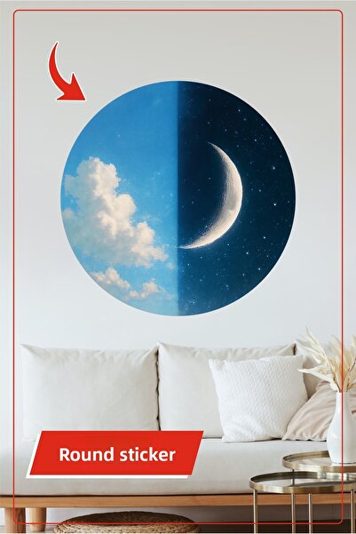 KOSS Dijital Autocolant rotund cu tema naturii, decorarea peretelui, cu tema ...