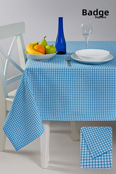 ROZET TEKSTİL Wrinkle-Free Multi-Purpose Tablecloth & Picnic Mat Gingham Patt...