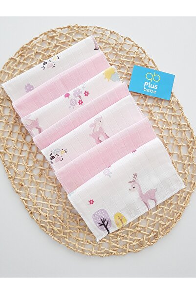 artıbebe Ceylanlı 7-Pack Muslin Mouth Cloth 100% Cotton Soft Absorbent |   Newborn Mouth Wipes