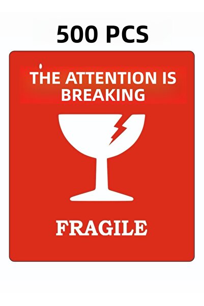 Selim Etiket 70x80 Mm 500 Bucăți Atenție se poate sparge Etichetă - Roll