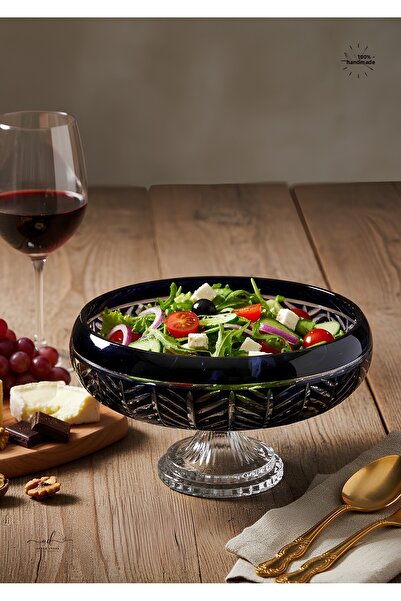 Akden Kristal Crystal Cut Decor Tina Glass Bowl