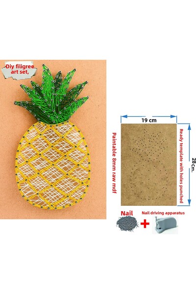 Tiydem Стринг арт за развиване на вниманието и ръчните умения Детско Монтесори образование Филиграна Готов за употреба комплект Ананас