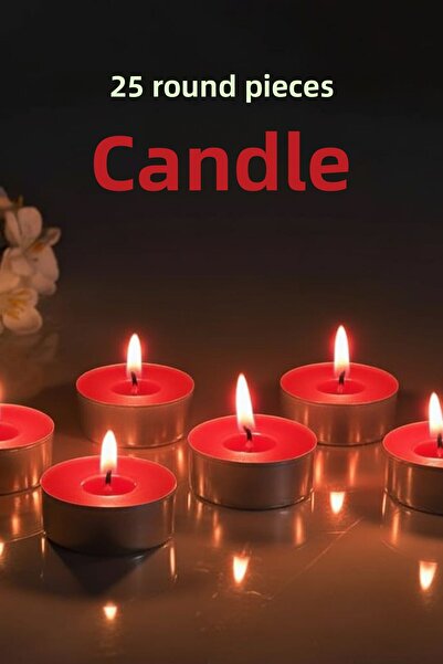 SkyPop 2 Packs of Artificial Rose Petals, 25 Round Candles, Lover, Romantic, Love, Anniversary.