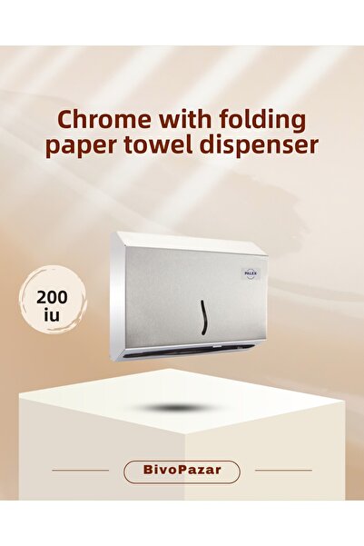 Palex 3-Piece Hygiene Set - Chrome (Liquid Soap Dispenser + Toilet Paper Dispenser + Z-Fold Towel Dispenser)